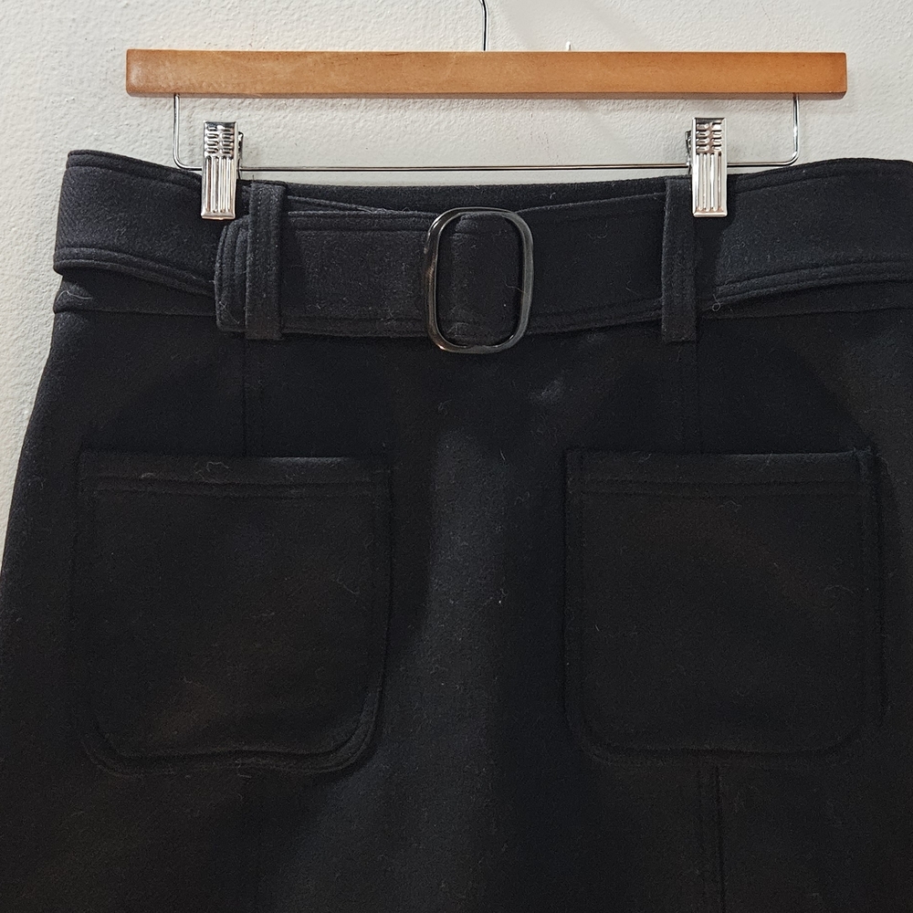 NWOT Sezane Gillie Skirt - size 42, black, wool - Picture 3 of 7